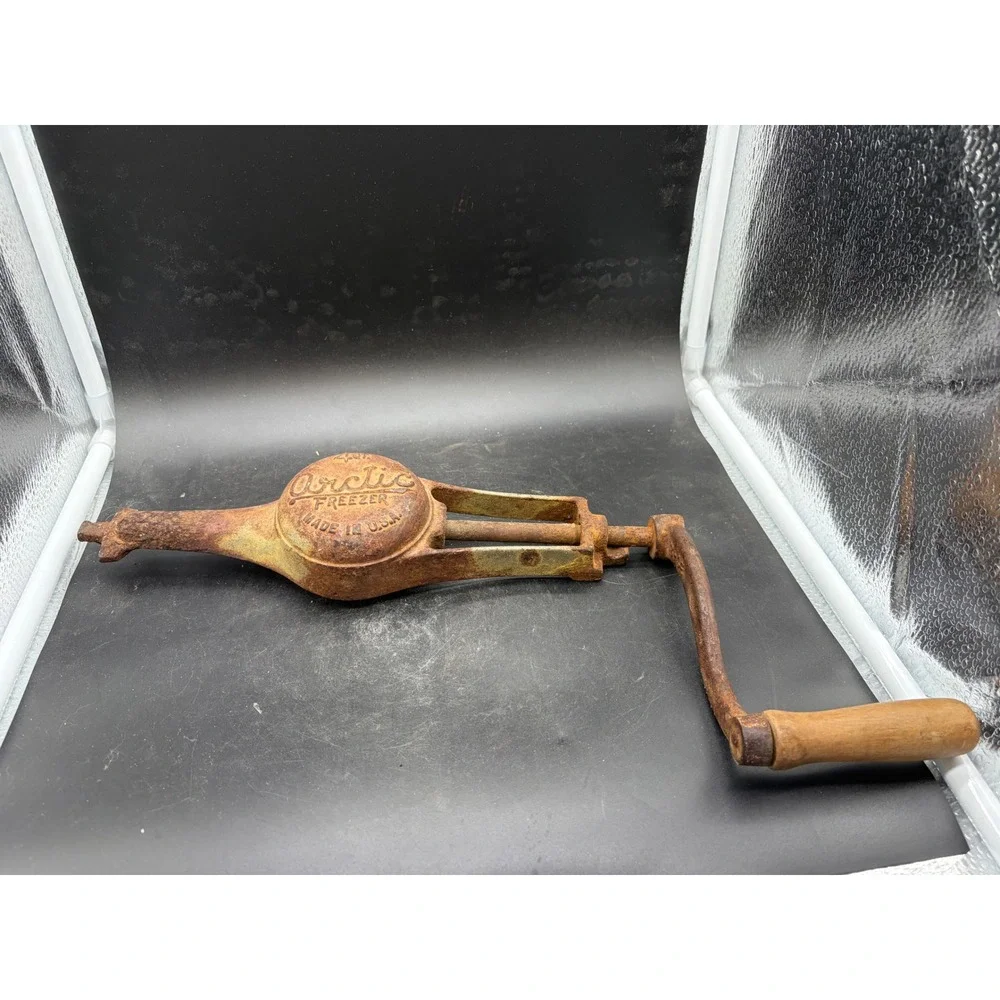 Vntg Arctic Freezer 4 Qt Ice Cream Maker Hand Crank Cast‎ Iron Replacement Part